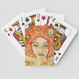Jeu De Cartes Portrait d'une belle fille