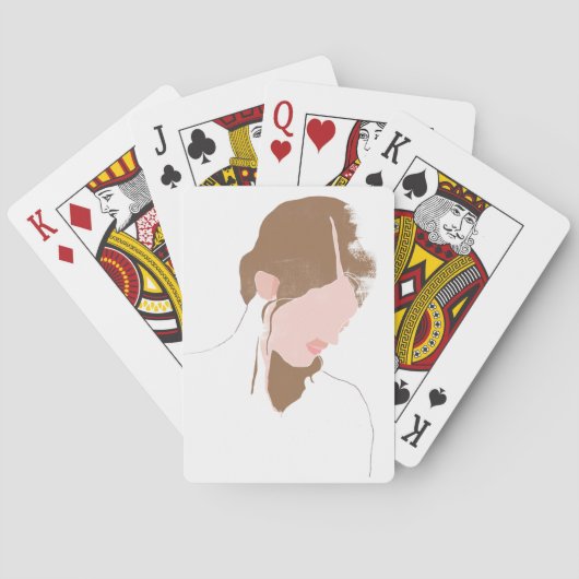 Jeu De Cartes Portrait moderne de découpe (dos)