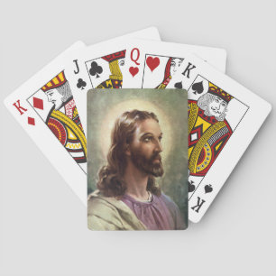 Jeu De Cartes Portrait religieux vintage de Jésus-Christ avec au