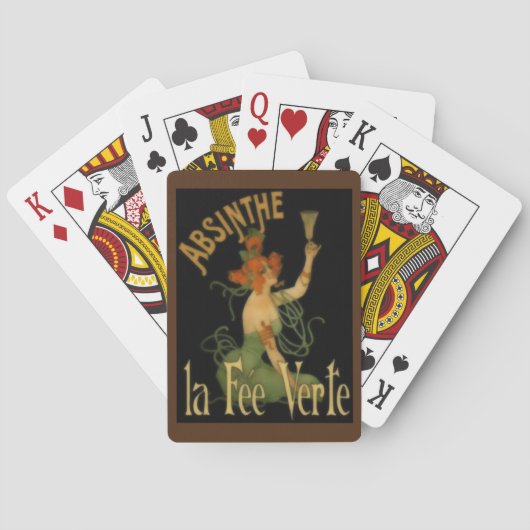 Jeu De Cartes Poster d'Absinthe La Fee Verte (dos)