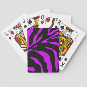 Jeu De Cartes Poster de animal de bande violet Zebra