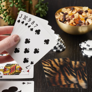 Jeu De Cartes Poster de animal Orange Black Tiger Stripes