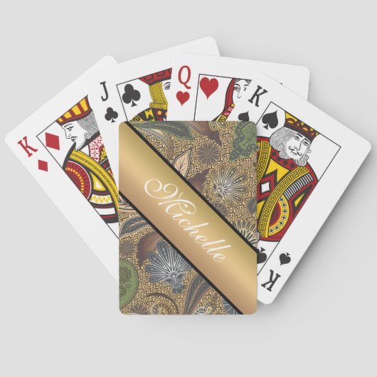 Jeu De Cartes Poster de animal Paisley Motif (dos)