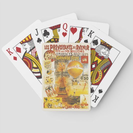 Jeu De Cartes Poster de la foire Antique Grand Fete (dos)