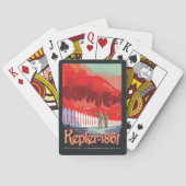 Jeu De Cartes Poster De L'Espace Rétro De Kepler-186f. (dos)