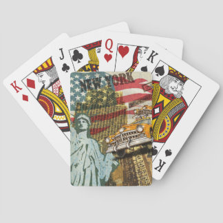 Jeu De Cartes Poster de voyage new-yorkais vintage.