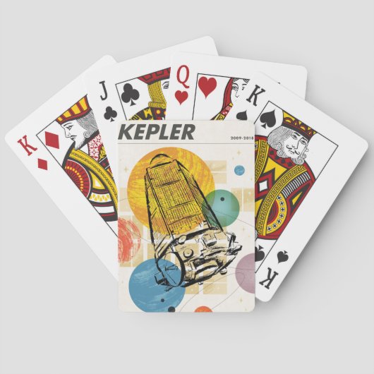 Jeu De Cartes Poster du télescope spatial Kepler. (dos)