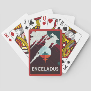 Jeu De Cartes Poster Espace Rétro Mission Cassini À Saturne