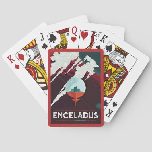 Jeu De Cartes Poster Espace Rétro Mission Cassini À Saturne (dos)