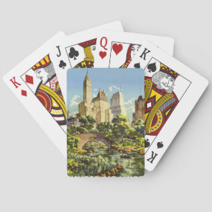 Jeu De Cartes Poster vintage de New York City Central Park
