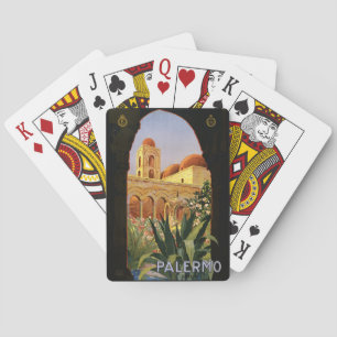 Jeu De Cartes Poster vintage Palermo Italie