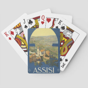 Jeu De Cartes Poster Vintage voyage D'Assise, Italie