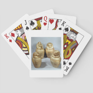 Jeu De Cartes Pots canopiques de Hor-ir-aa, Saite (albâtre)