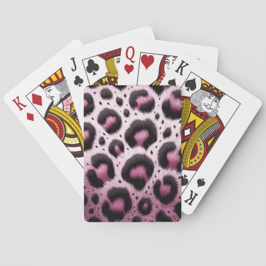 Jeu De Cartes Pots Posters de animaux de fourrure de léopard ros (dos)