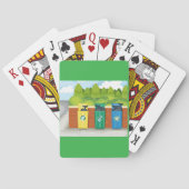 Jeu De Cartes Poubelles de tri des déchets codés par couleur (dos)