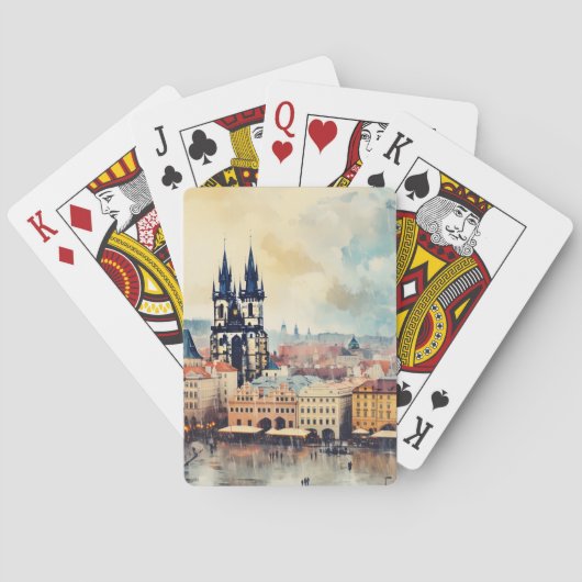 Jeu De Cartes Prague nuit en République Tchèque (dos)