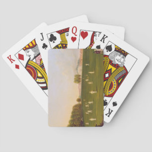 Jeu De Cartes premier grand match de cricket played by members o