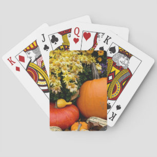 Jeu De Cartes Présentation colorée de citrouilles décoratives d'