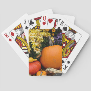 Jeu De Cartes Présentation colorée de citrouilles décoratives d'