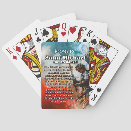 Jeu De Cartes Prière à Saint Michel l'Archange (dos)