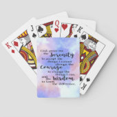 Jeu De Cartes Prière de sérénité Aquarelle Cartes de lecture (dos)