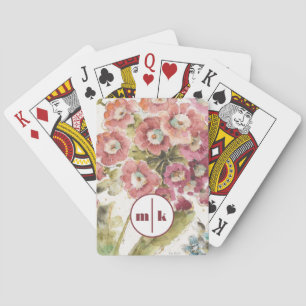 Jeu De Cartes Primevère rose du monogramme