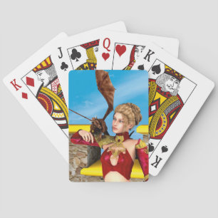 Jeu De Cartes Princesse Dragon Fantastique Art Numérique