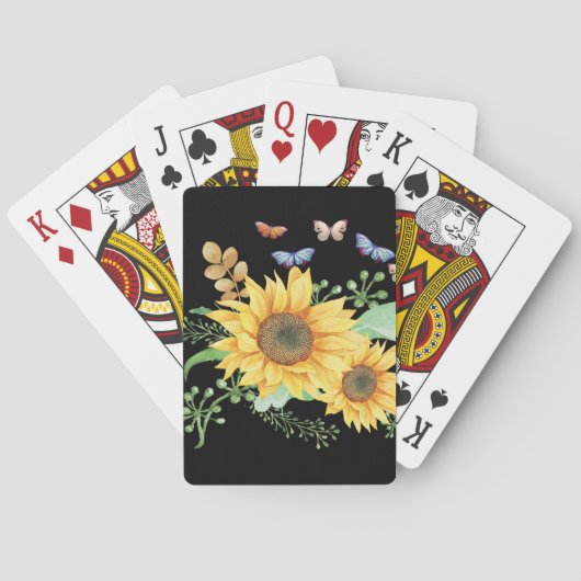 Jeu De Cartes printemps de tournesol (dos)