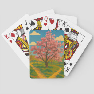 Jeu De Cartes Printemps Éveil - Paysage de l'arbre florissant