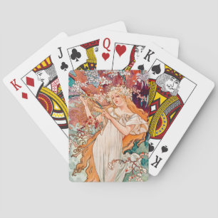 Jeu De Cartes Printemps par Alfons Mucha