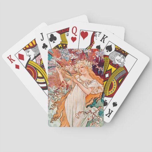 Jeu De Cartes Printemps par Alfons Mucha (dos)