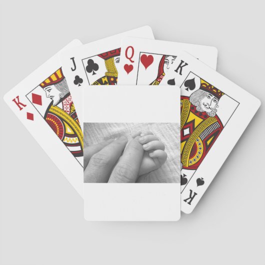 Jeu De Cartes Prise de mains de doigts de main de bébé (dos)