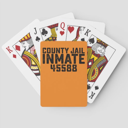 Jeu De Cartes Prisonnier du comté d'Halloween Orange Costu (dos)