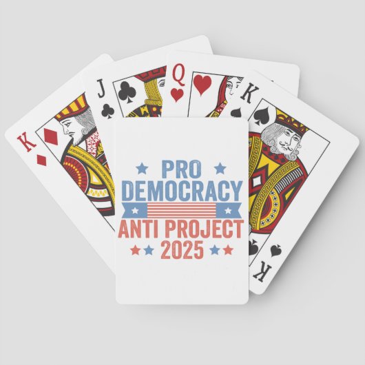 Jeu De Cartes Pro Democracy Anti Project 2025 Trump républicain (dos)