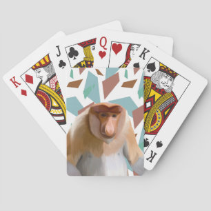 Jeu De Cartes Proboscis Singe Espèces en voie de disparition