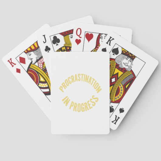 Jeu De Cartes Procrastination en cours - Personnaliser Arrière - (dos)