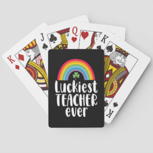 Jeu De Cartes Prof le plus chanceux Cadeau de l'école St Patrick