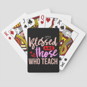 Jeu De Cartes Professeur Cadeaux   Bénis Sont Ceux Qui Enseignen