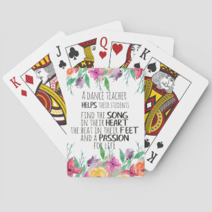 Jeu De Cartes Professeur de danse décor Cadeau d'appréciation po