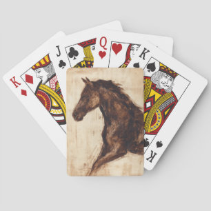 Jeu De Cartes Profil de cheval sauvage Brown
