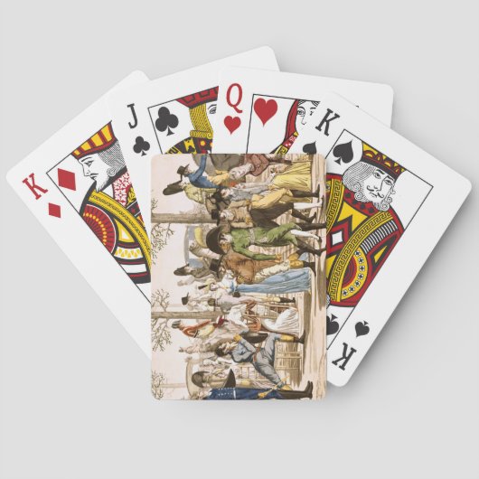 Jeu De Cartes Promenade à Longchamps, 1802 (gravure) (dos)