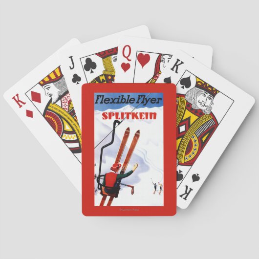 Jeu De Cartes Promo en bois de skis de Splitkein d'insecte (dos)