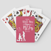Jeu De Cartes Proposition de mariage personnalisée Jouer des car (dos)