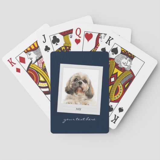 Jeu De Cartes Propriétaire de chien photo animal Script moderne (dos)