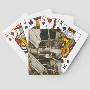 Jeu De Cartes Prospecteur australien, vers 1880 (photo sépia)