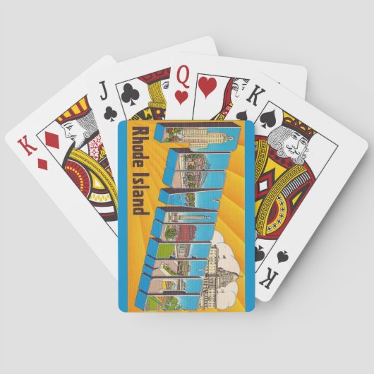 Jeu De Cartes Providence RI Postcard Playing Cards (dos)
