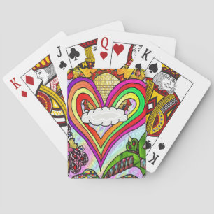 Jeu De Cartes Psychédélic Rainbow Heart