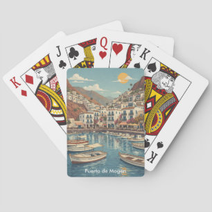 Jeu De Cartes Puerto de Mogán vintage Grande Canarie îles Canari