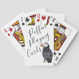 Jeu De Cartes Puffin noir et blanc élégant