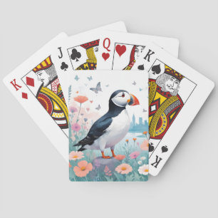 Jeu De Cartes Puffin Vintage Animal Nature Environnement Décor A